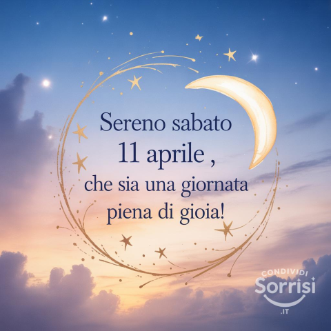 Buonanotte di un Sabato Speciale: 11 Aprile 2026
