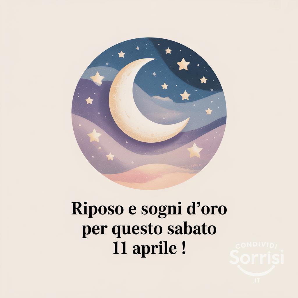 Riposo e sogni d'oro per questo sabato 11 aprile !