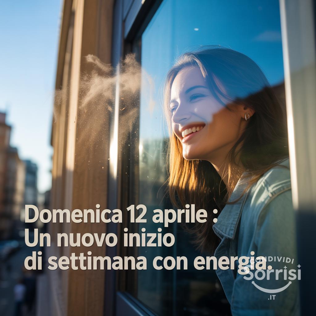 Domenica 12 aprile : un nuovo inizio di settimana con energia.