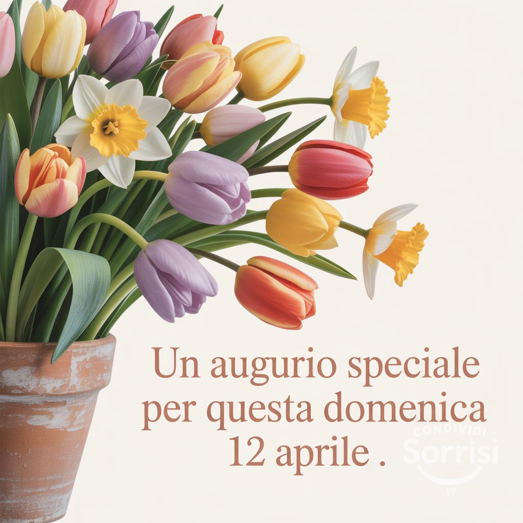Un augurio speciale per questa domenica 12 aprile .