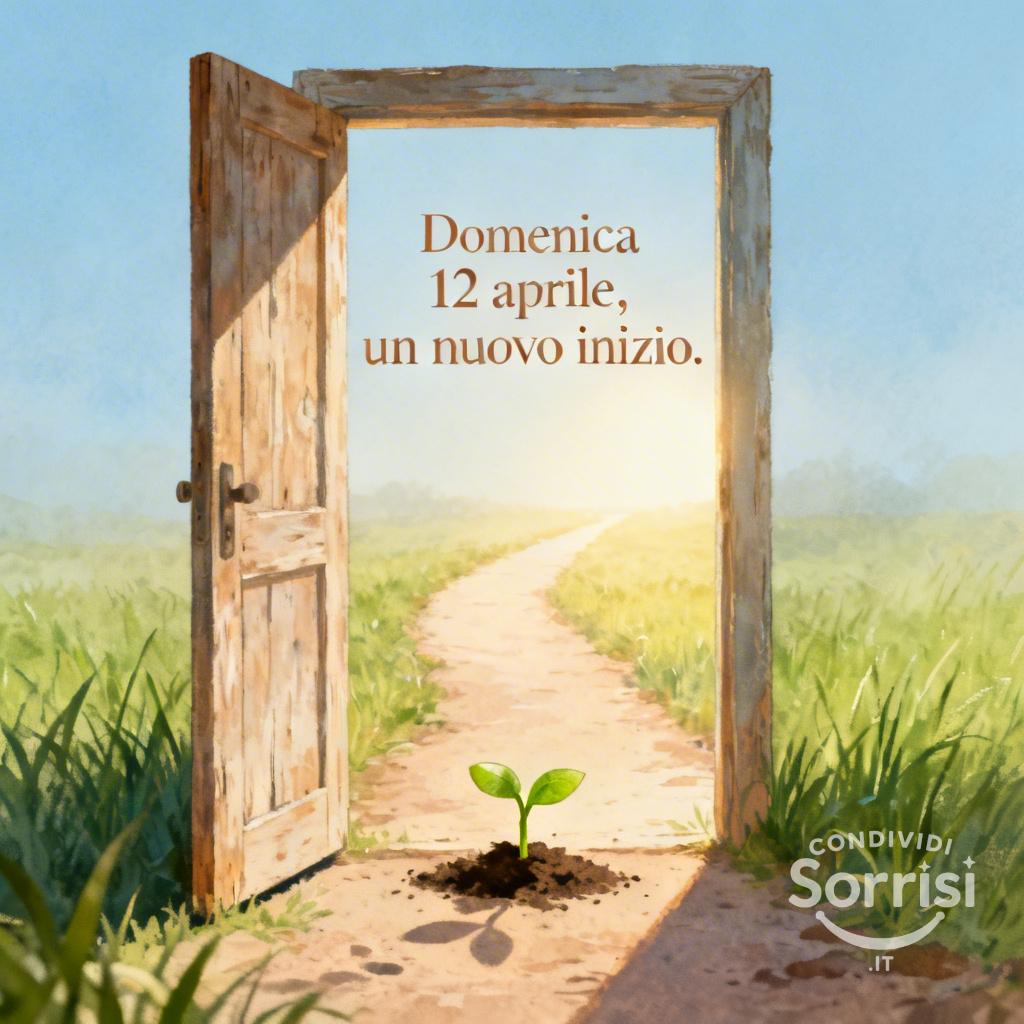 Domenica 12 aprile , un nuovo inizio.