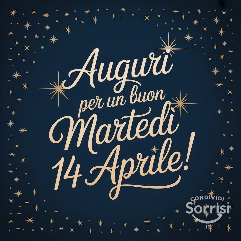 Auguri per un buon martedì 14 aprile !