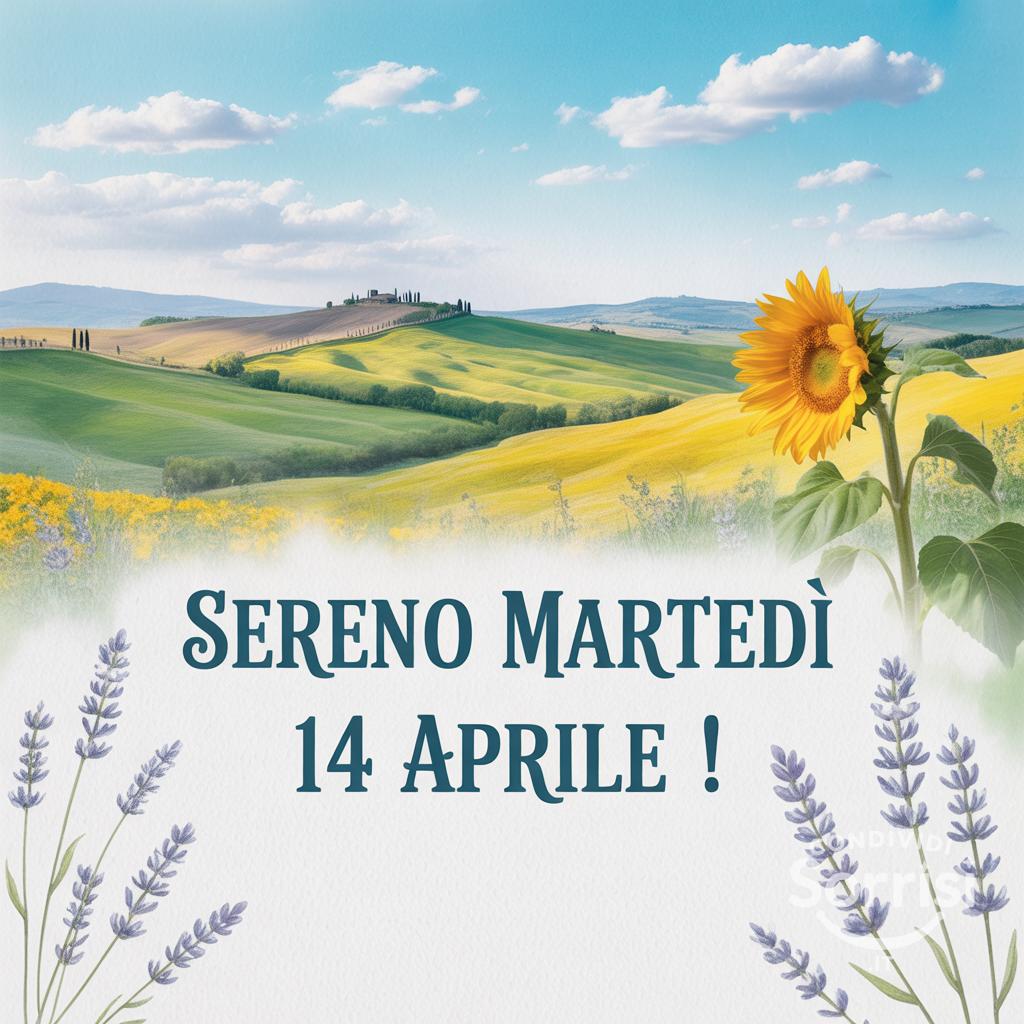 Sereno martedì 14 aprile !