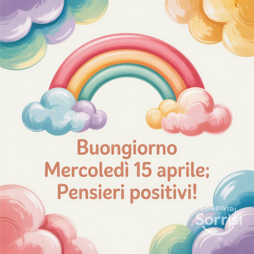 Buongiorno Mercoledì 15 Aprile: pensieri positivi!