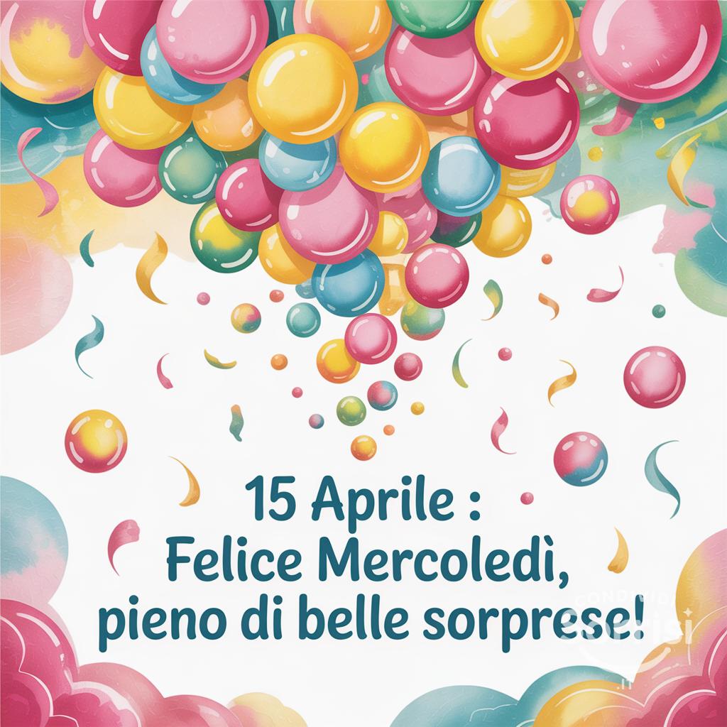 15 Aprile : Felice Mercoledì, pieno di belle sorprese!