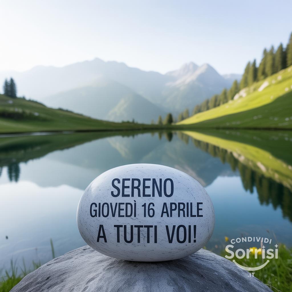 Sereno giovedì 16 aprile  a tutti voi!