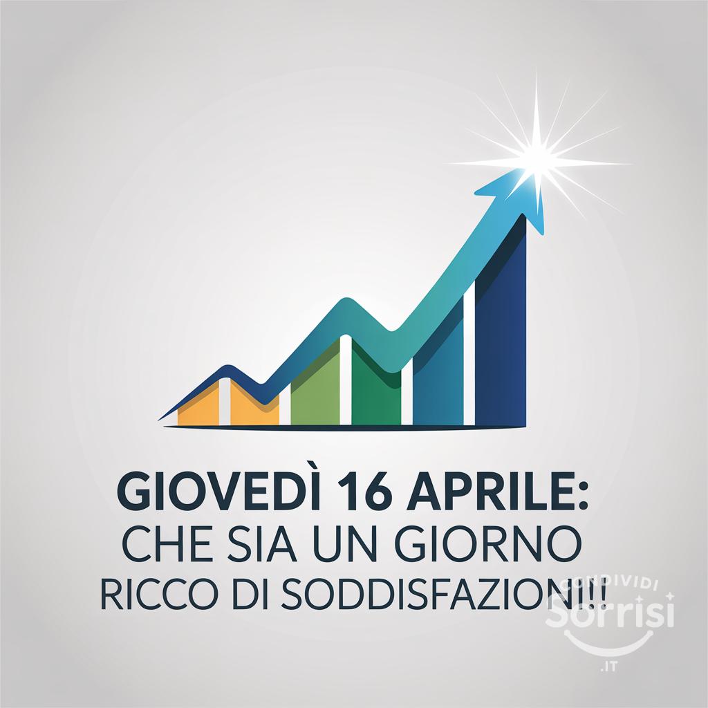 Giovedì 16 aprile: che sia un giorno ricco di soddisfazioni!