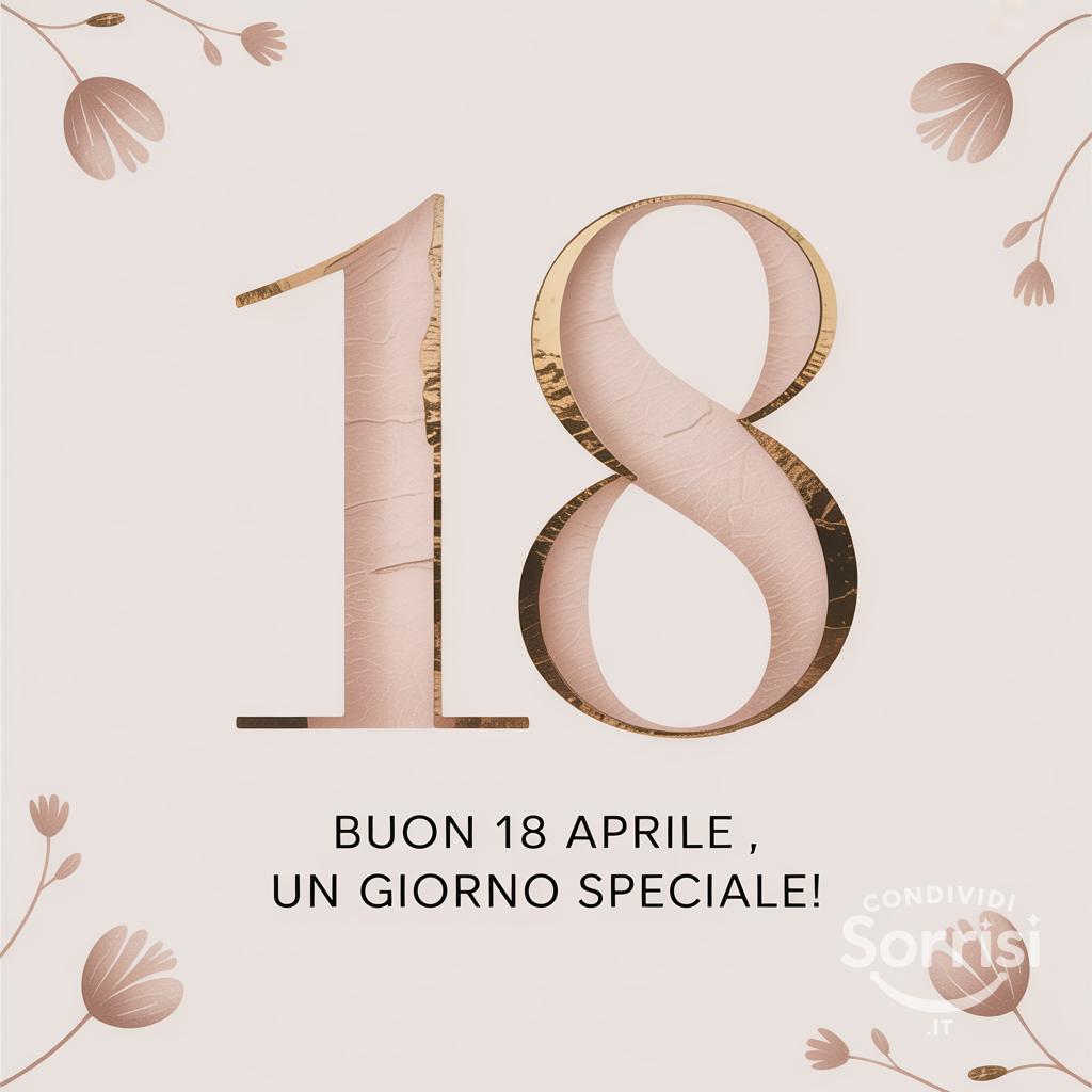 Buon 18 aprile , un giorno speciale!