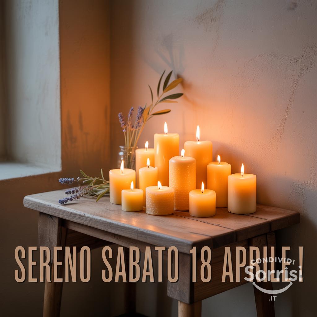 Sereno sabato 18 aprile !