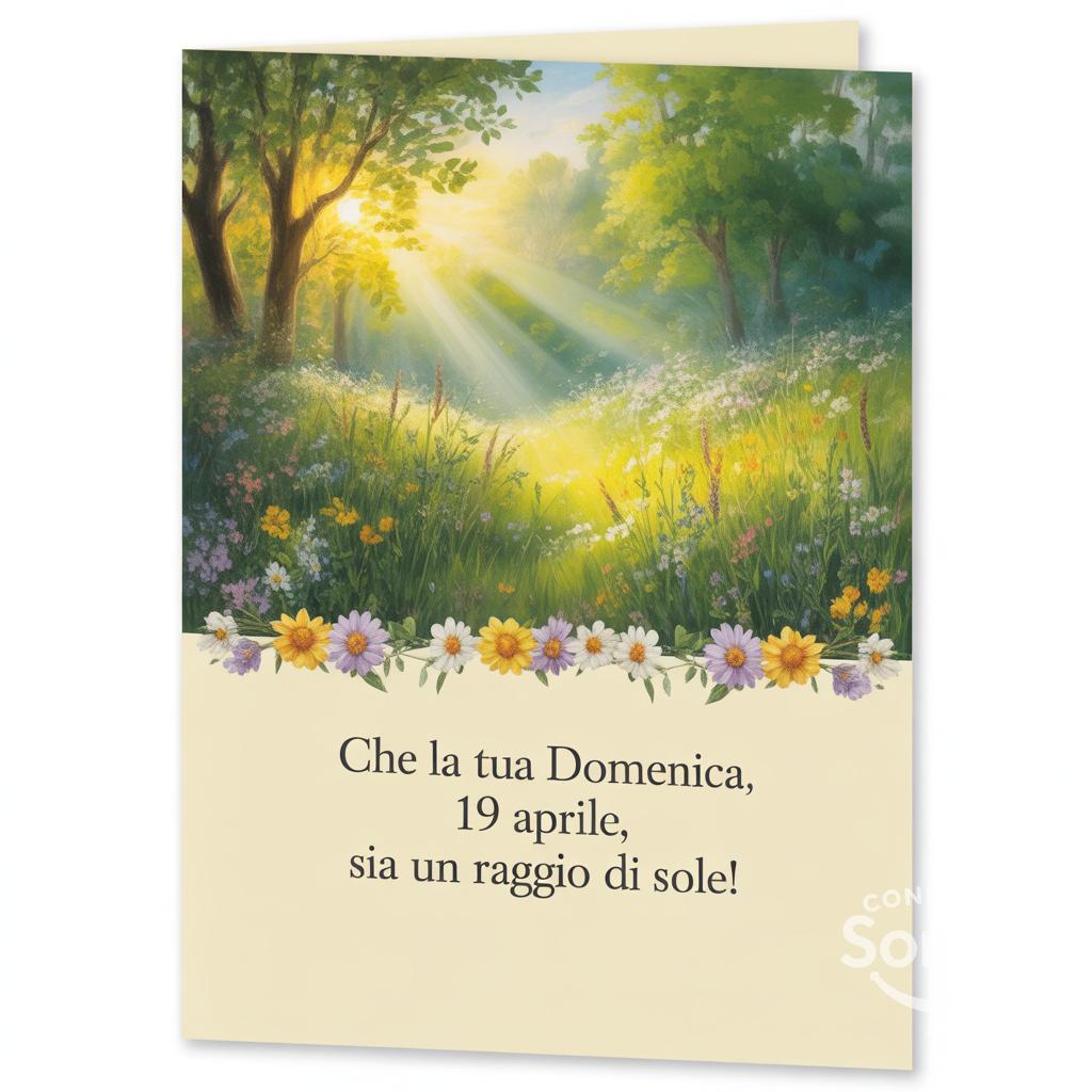 Che la tua Domenica, 19 Aprile, sia un raggio di sole!