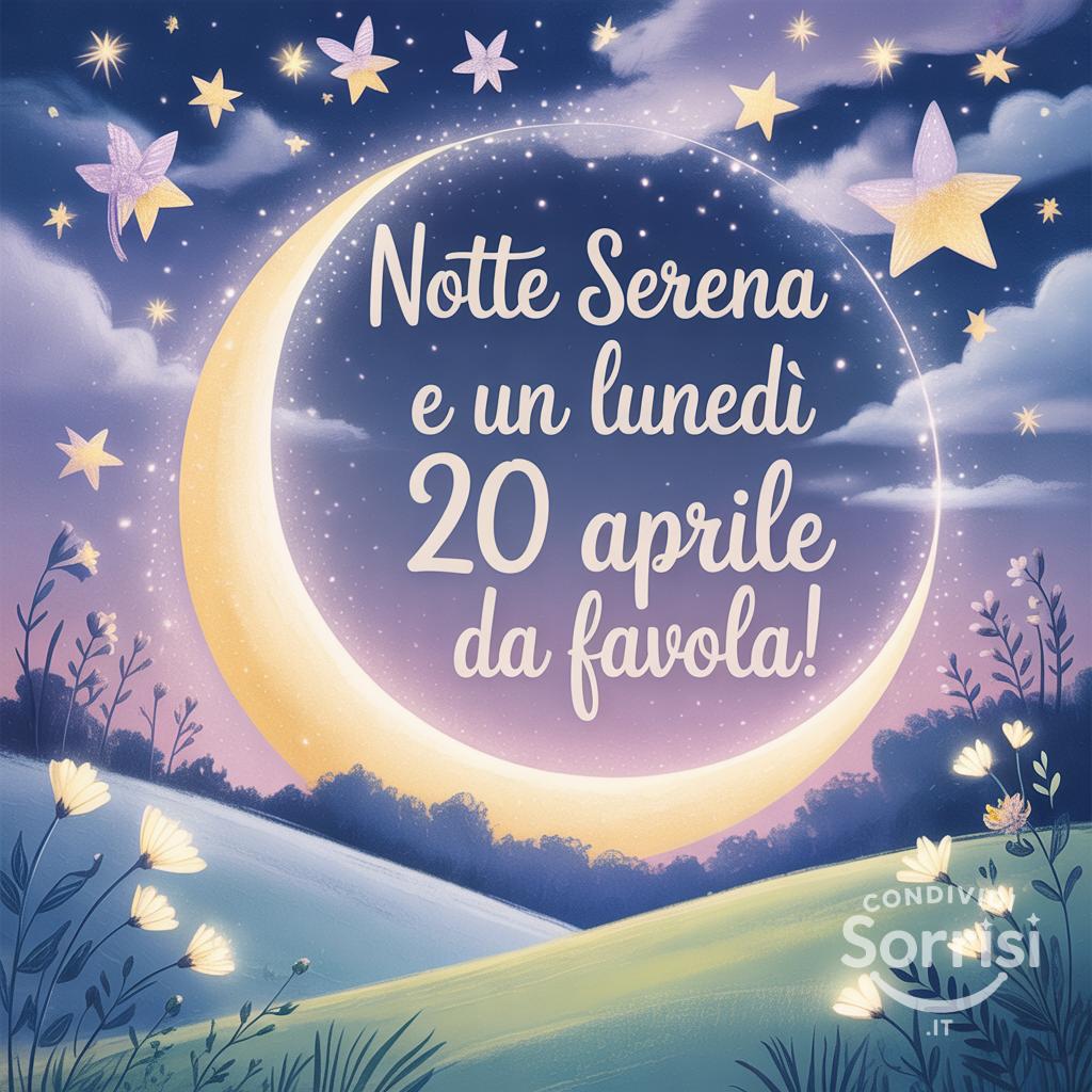 Notte serena e un lunedì 20 aprile  da favola!