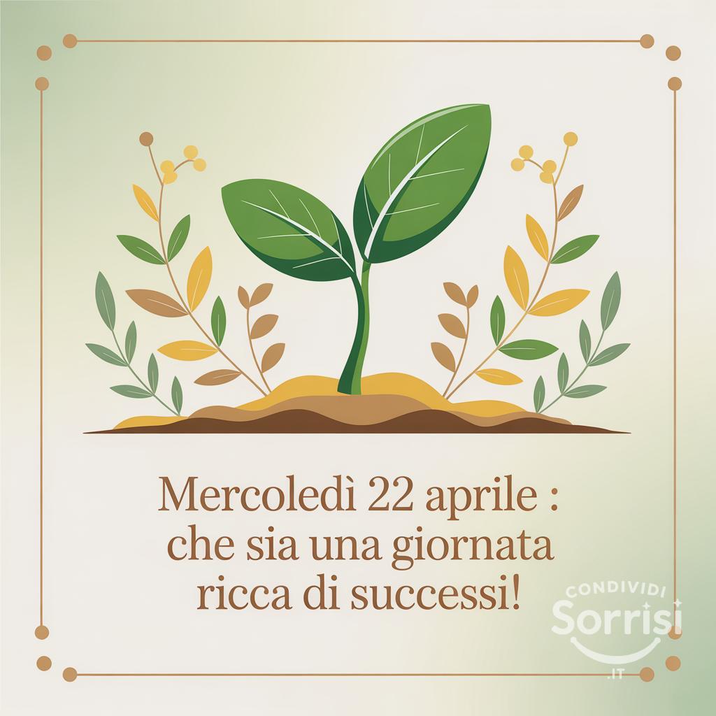 Mercoledì 22 aprile : che sia una giornata ricca di successi!