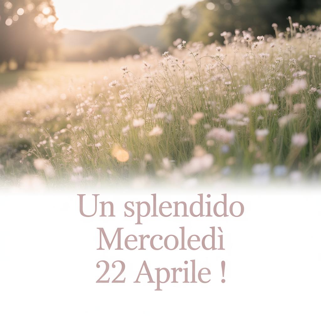 Un splendido mercoledì 22 aprile !