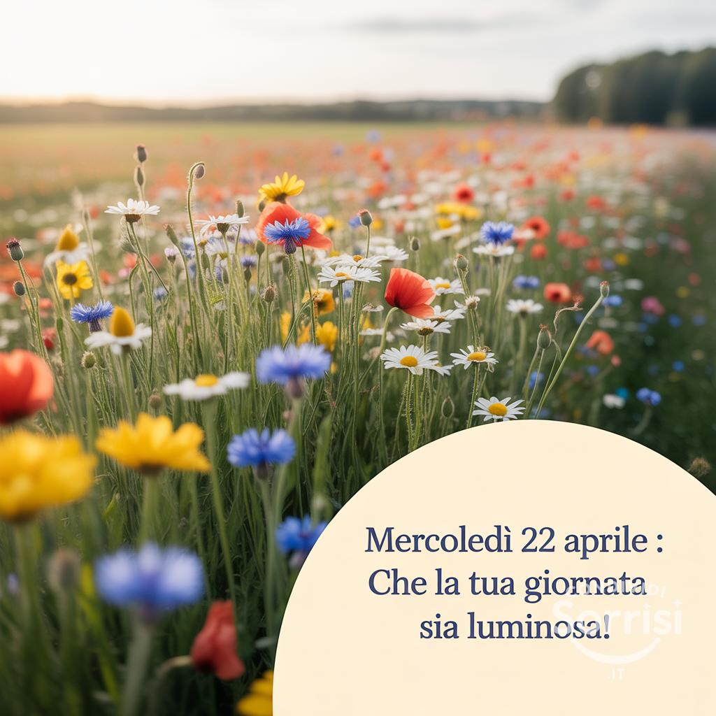 Mercoledì 22 aprile : Che la tua giornata sia luminosa!