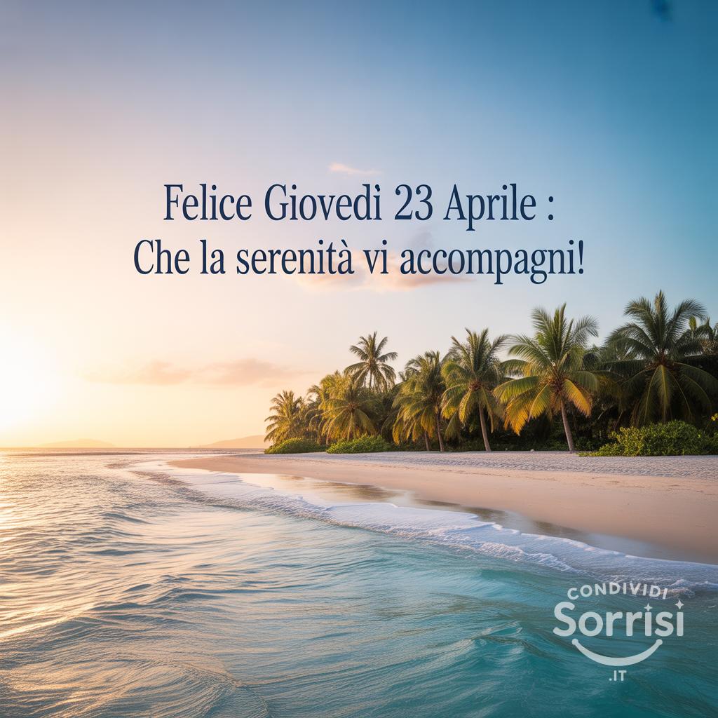 Felice Giovedì 23 Aprile : che la serenità vi accompagni!