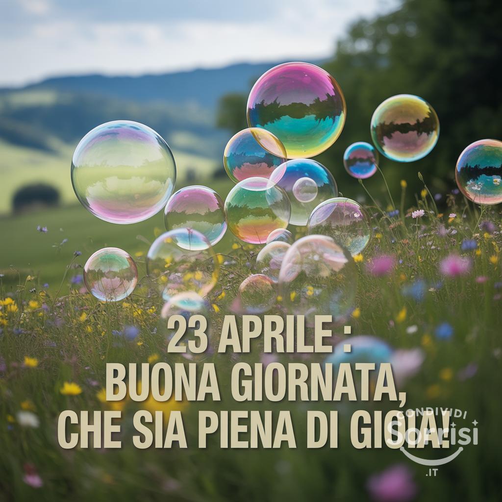 23 Aprile : Buona giornata, che sia piena di gioia!