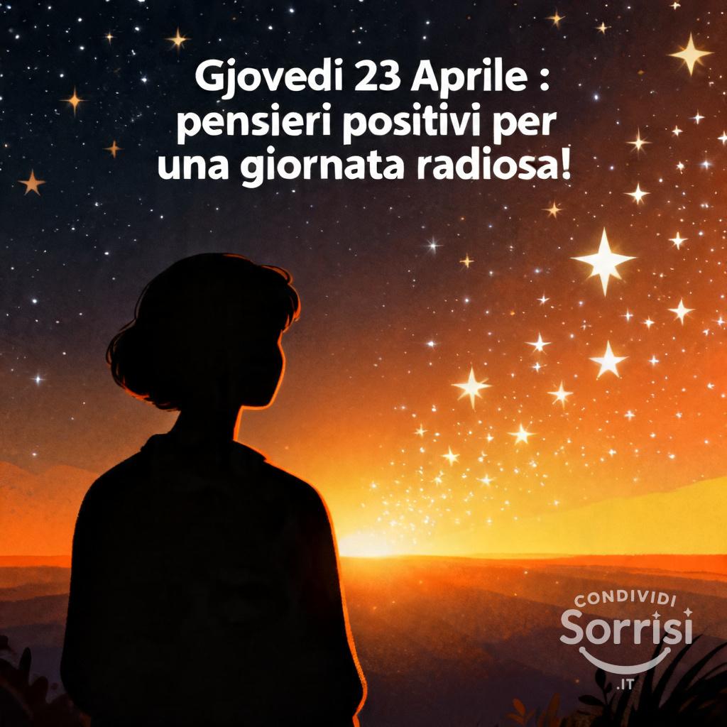 Giovedì 23 Aprile : pensieri positivi per una giornata radiosa!