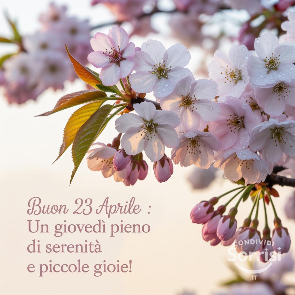 Buon 23 Aprile : un Giovedì pieno di serenità e piccole gioie!