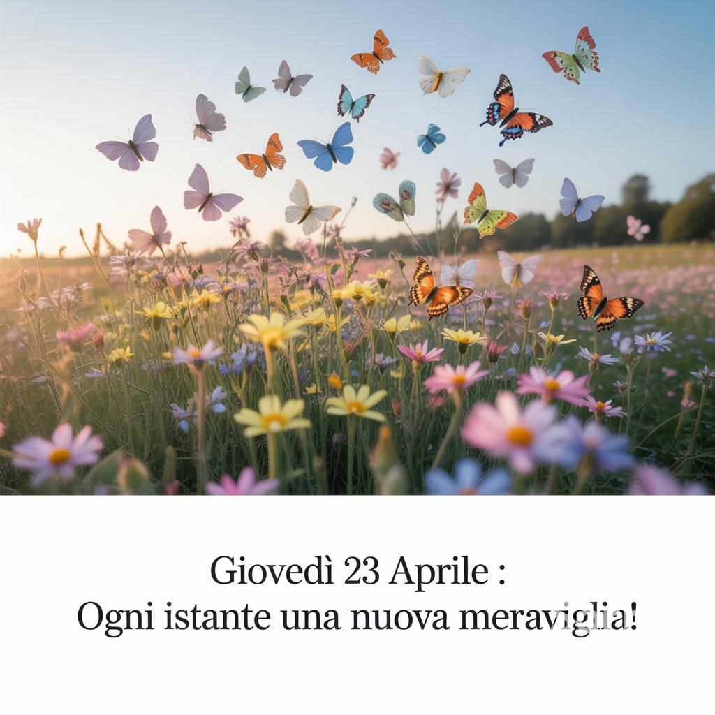 Giovedì 23 Aprile : ogni istante una nuova meraviglia!