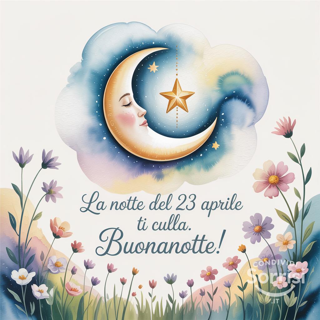La notte del 23 aprile  ti culla. Buonanotte!