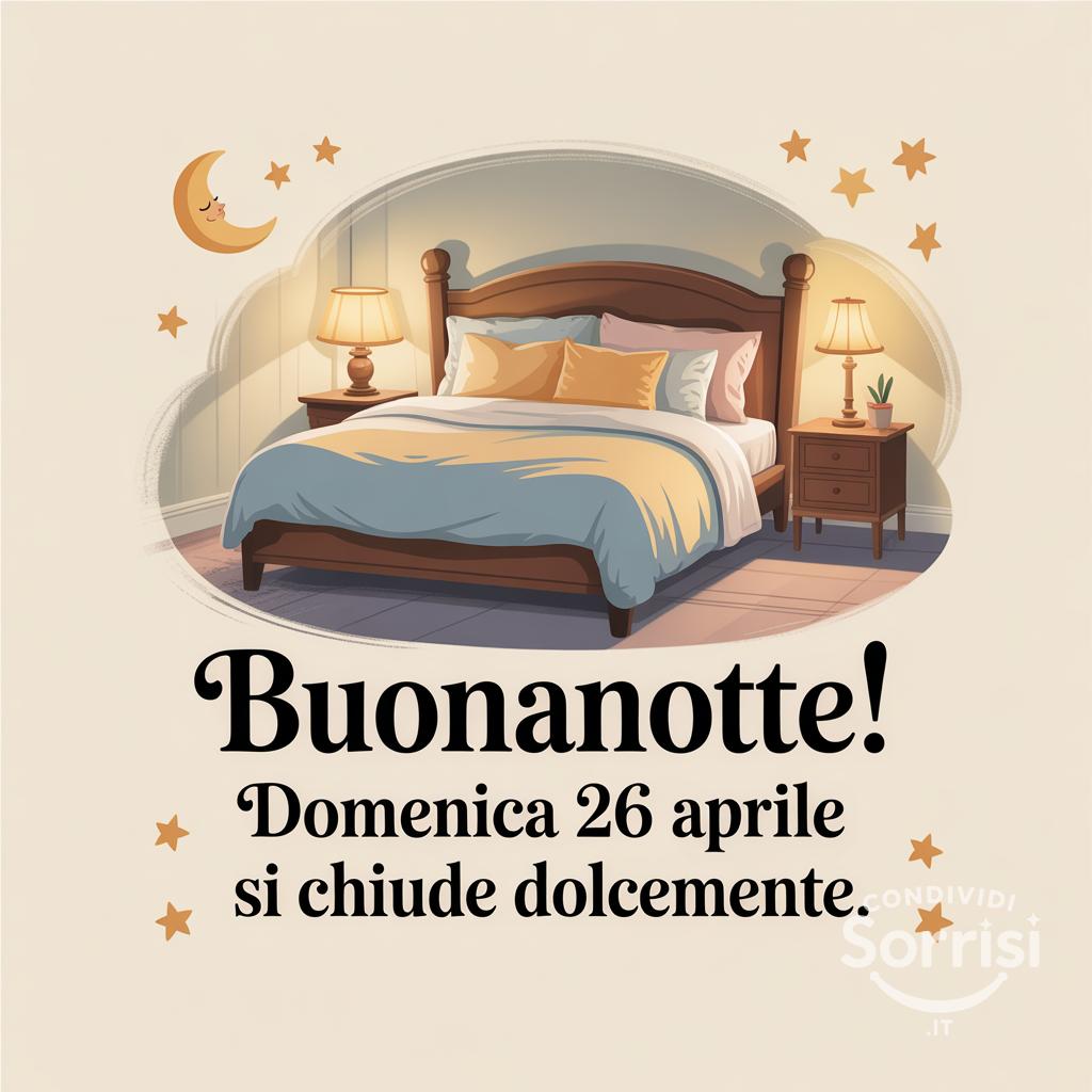 Buonanotte! Domenica 26 aprile  si chiude dolcemente.