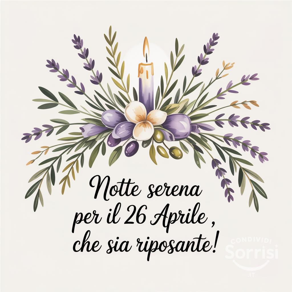 Notte serena per il 26 aprile , che sia riposante!