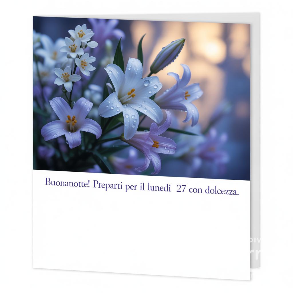 Buonanotte! Preparati per il lunedì 27 aprile  con dolcezza.