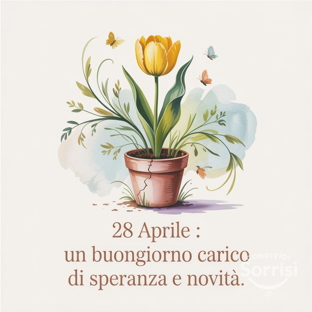 28 Aprile : Un buongiorno carico di speranza e novità.