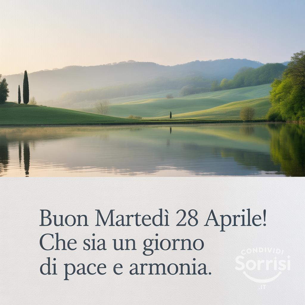 Buon Martedì 28 Aprile! Che sia un giorno di pace e armonia.