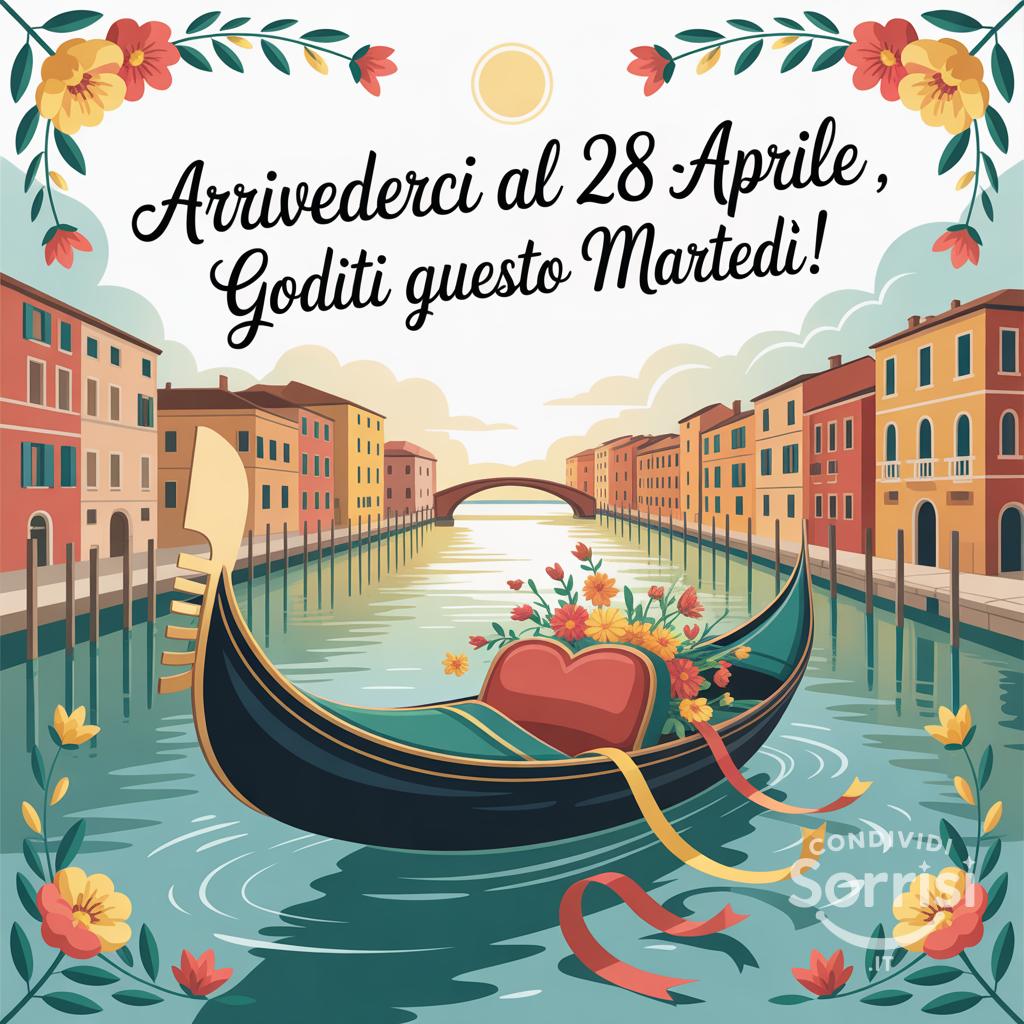Arrivederci al 28 aprile , goditi questo martedì!