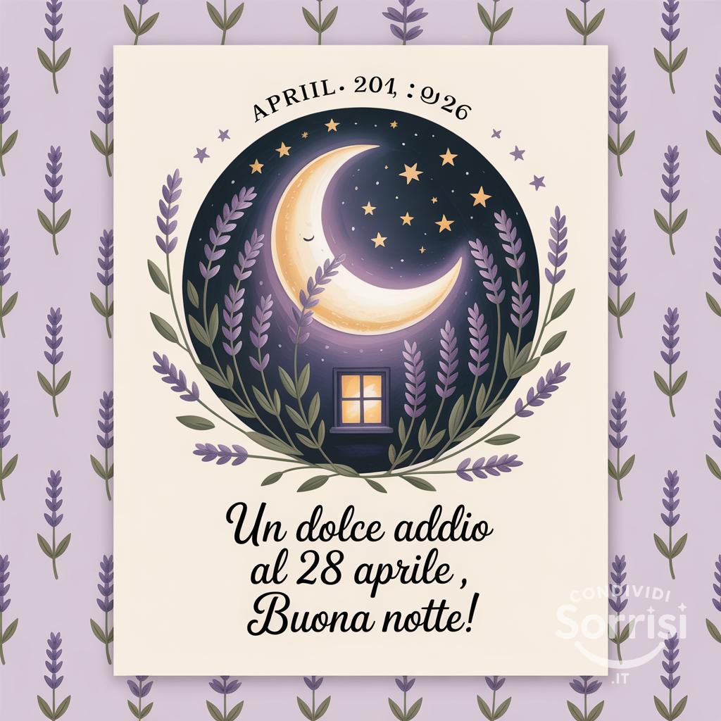 Un dolce addio al 28 aprile , buona notte!