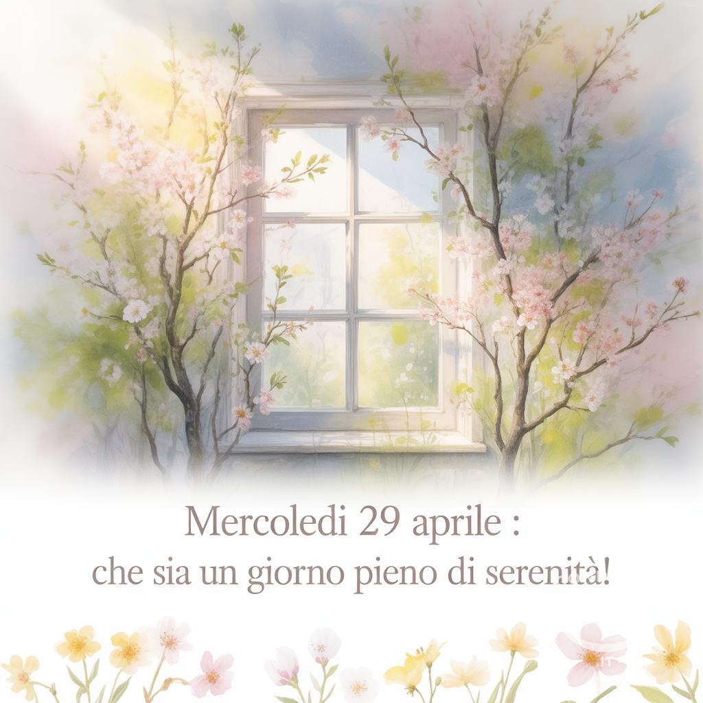 Mercoledì 29 Aprile : che sia un giorno pieno di serenità!