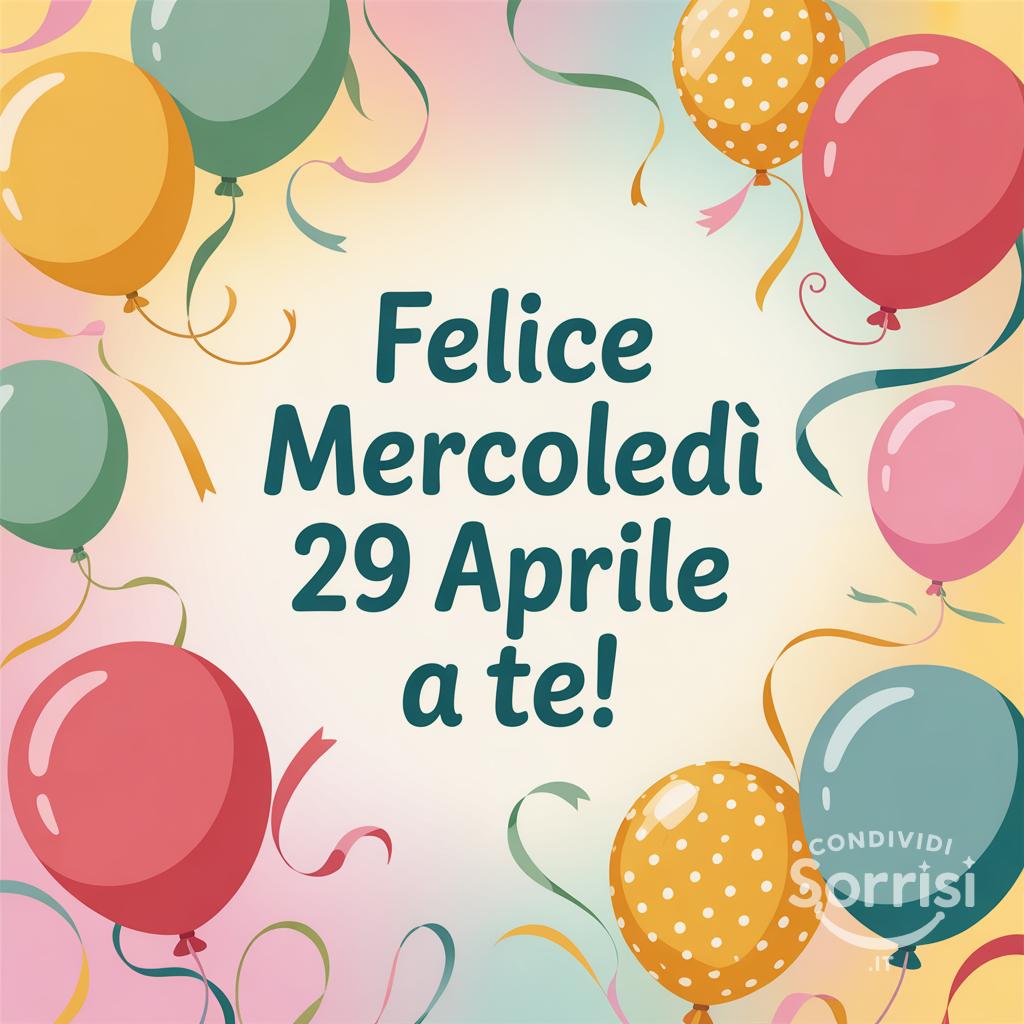 Felice Mercoledì 29 Aprile  a te!