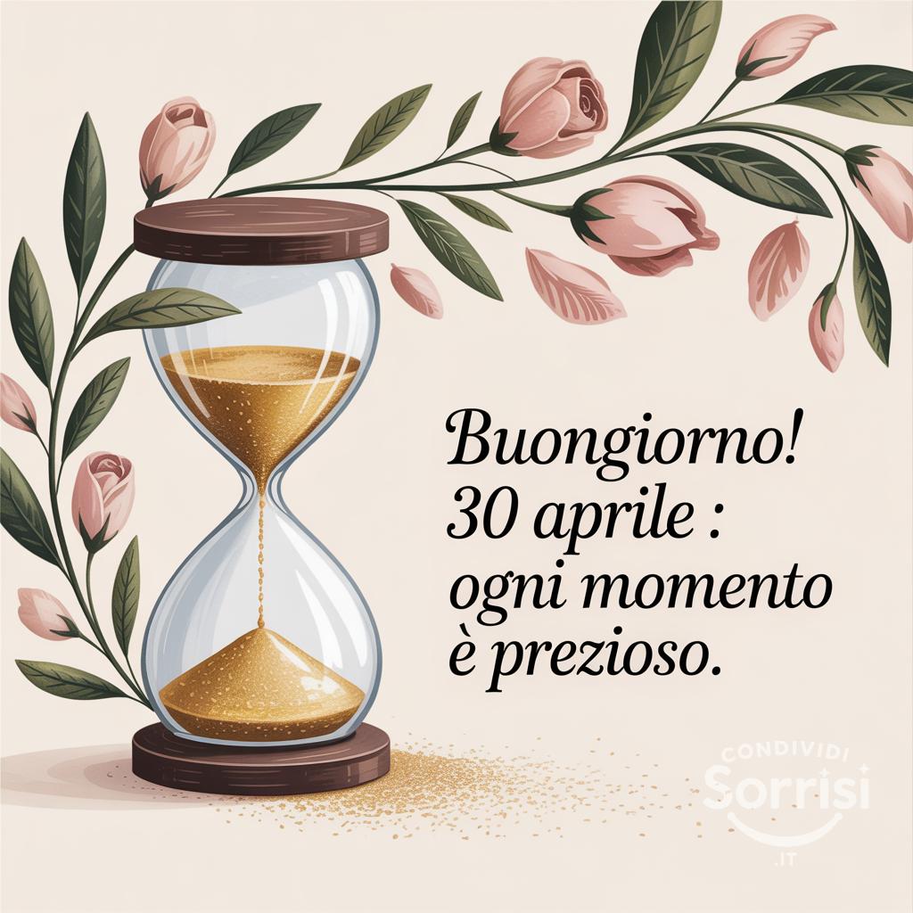 Buongiorno! 30 Aprile : ogni momento è prezioso.