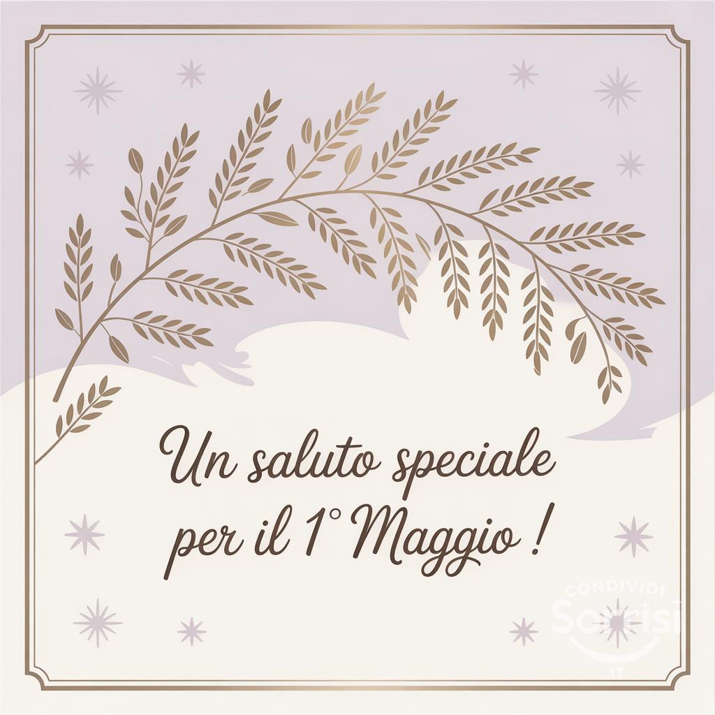 Un saluto speciale per il 1° Maggio !