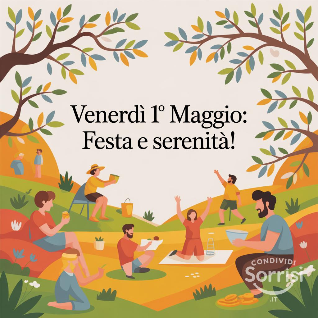 Venerdì 1° Maggio: festa e serenità!