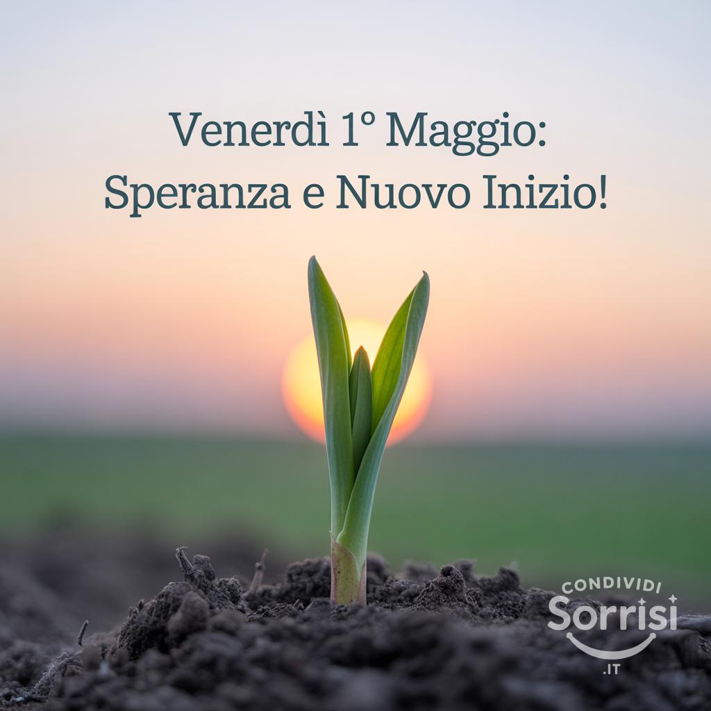 Venerdì 1° Maggio: speranza e nuovo inizio!