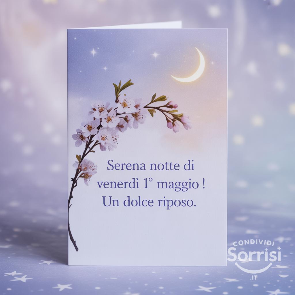 Serena notte di venerdì 1° maggio ! Un dolce riposo.