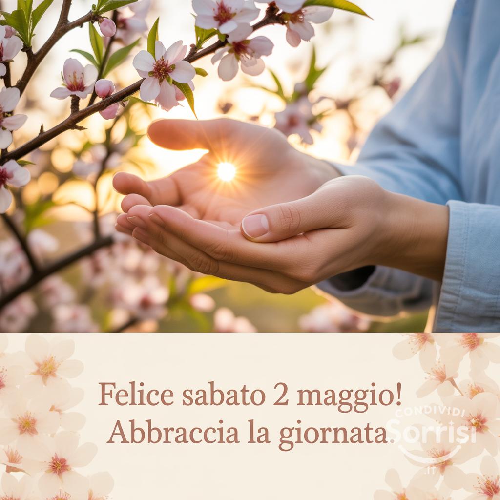 Felice sabato 2 maggio! Abbraccia la giornata.