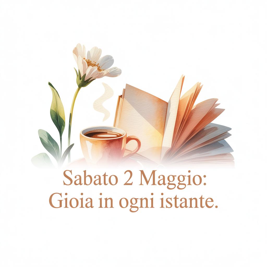 Sabato 2 maggio: gioia in ogni istante.