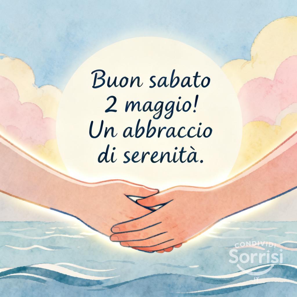 Buon sabato 2 maggio! Un abbraccio di serenità.
