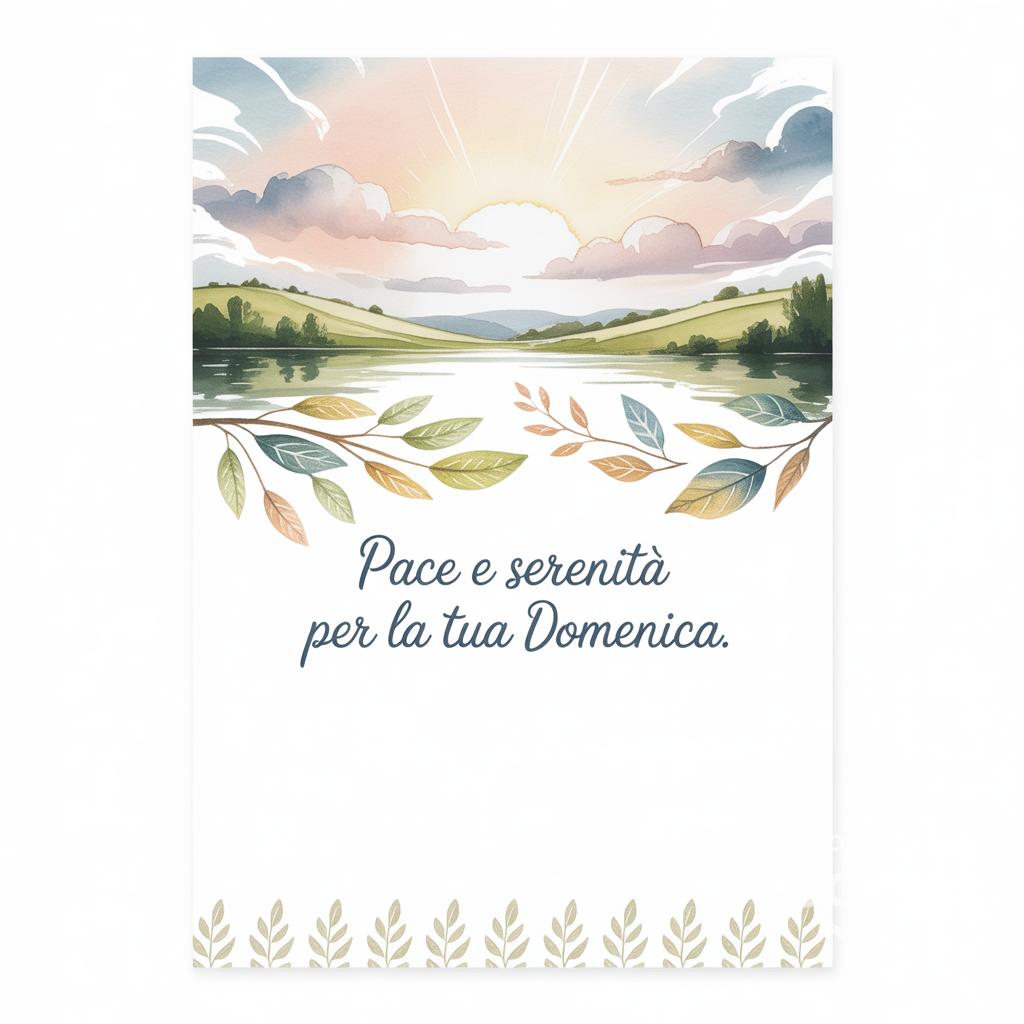 Pace e serenità per la tua domenica.