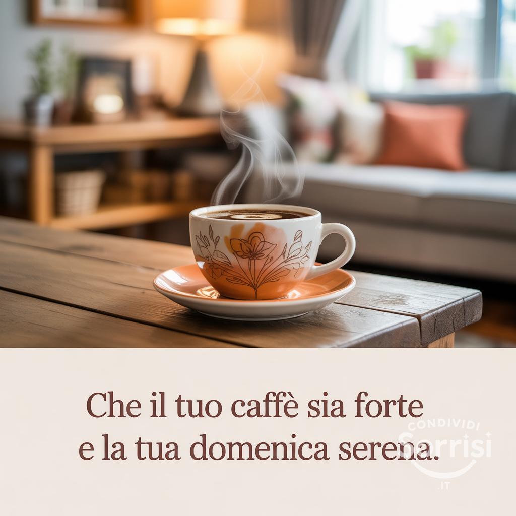 Che il tuo caffè sia forte e la tua domenica serena.