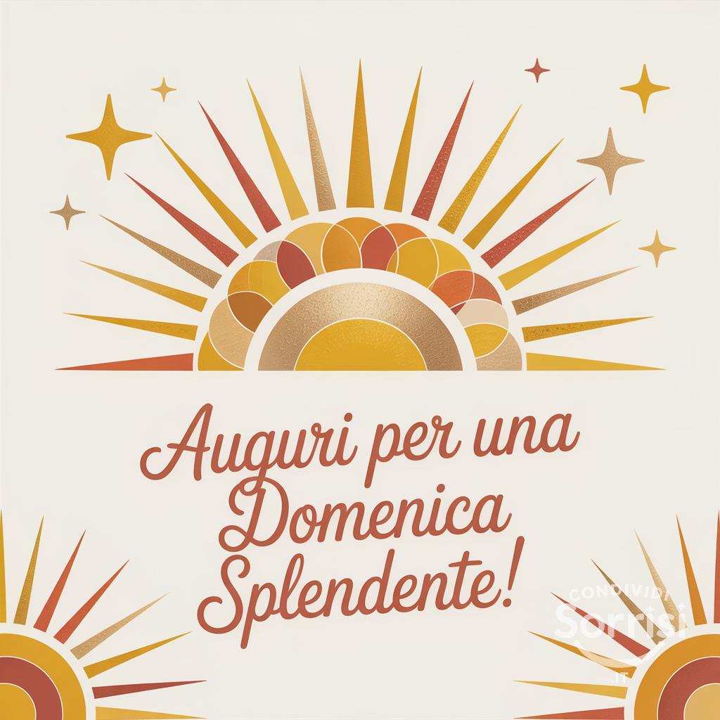 Auguri per una domenica splendente!