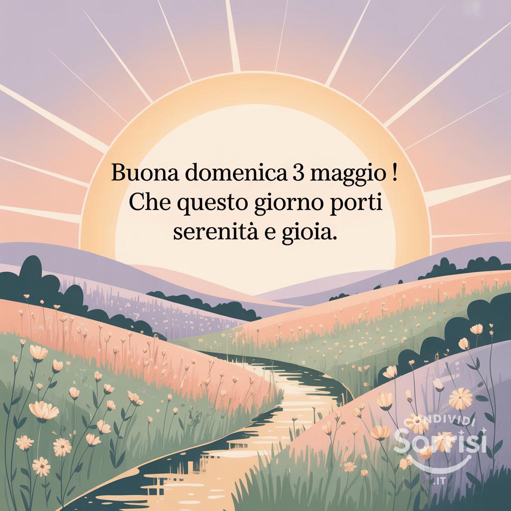 Buona domenica 3 maggio ! Che questo giorno porti serenità e gioia.