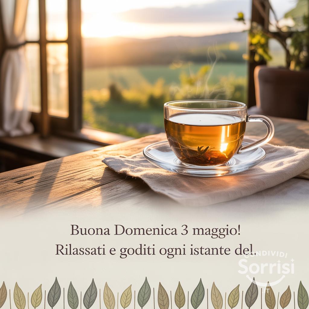 Buona domenica 3 maggio! Rilassati e goditi ogni istante del .