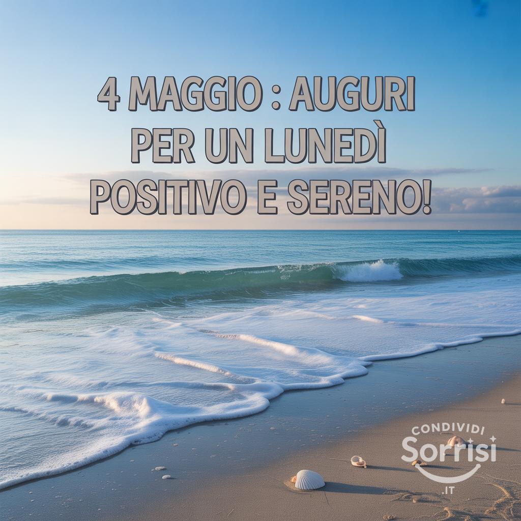4 Maggio : Auguri per un lunedì positivo e sereno!