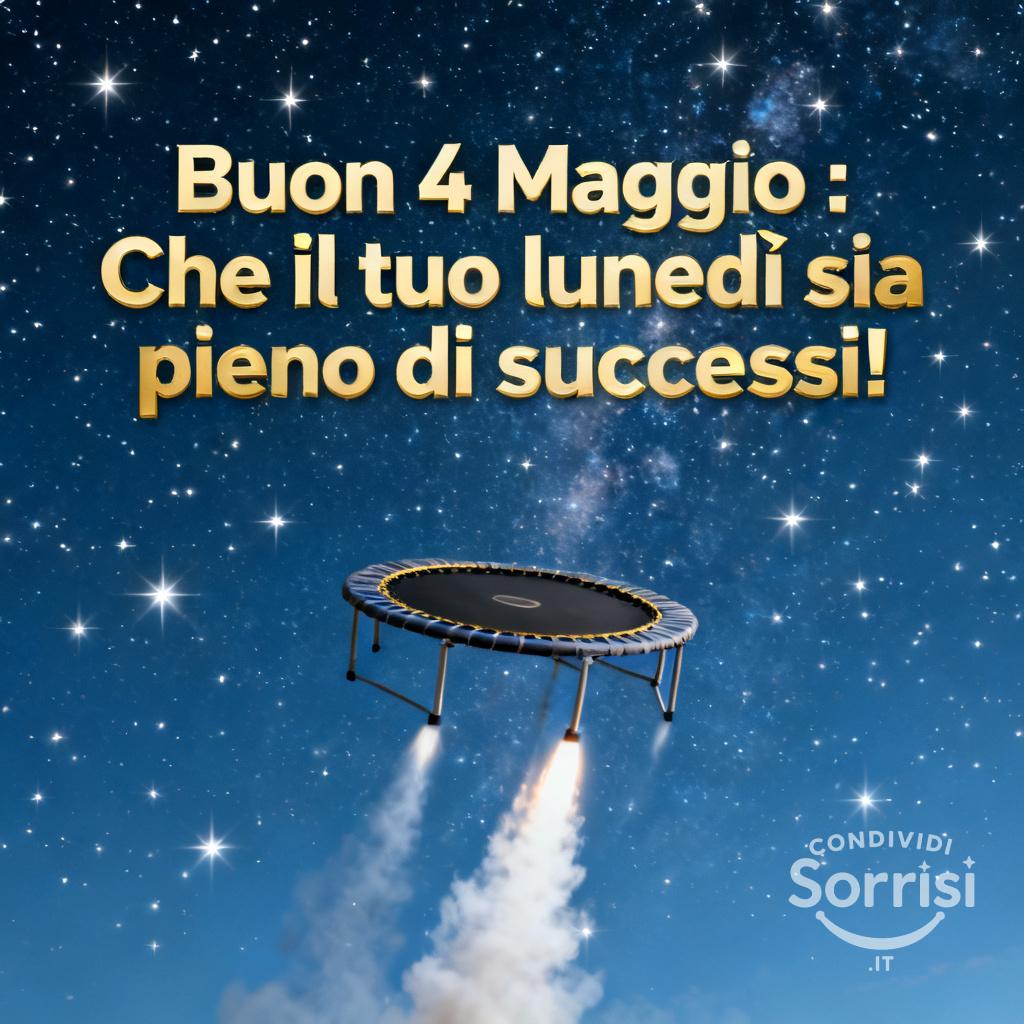 Buon 4 Maggio : Che il tuo lunedì sia pieno di successi!