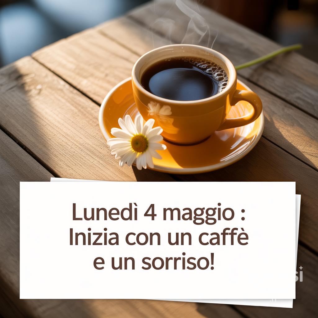 Lunedì 4 Maggio : Inizia con un caffè e un sorriso!