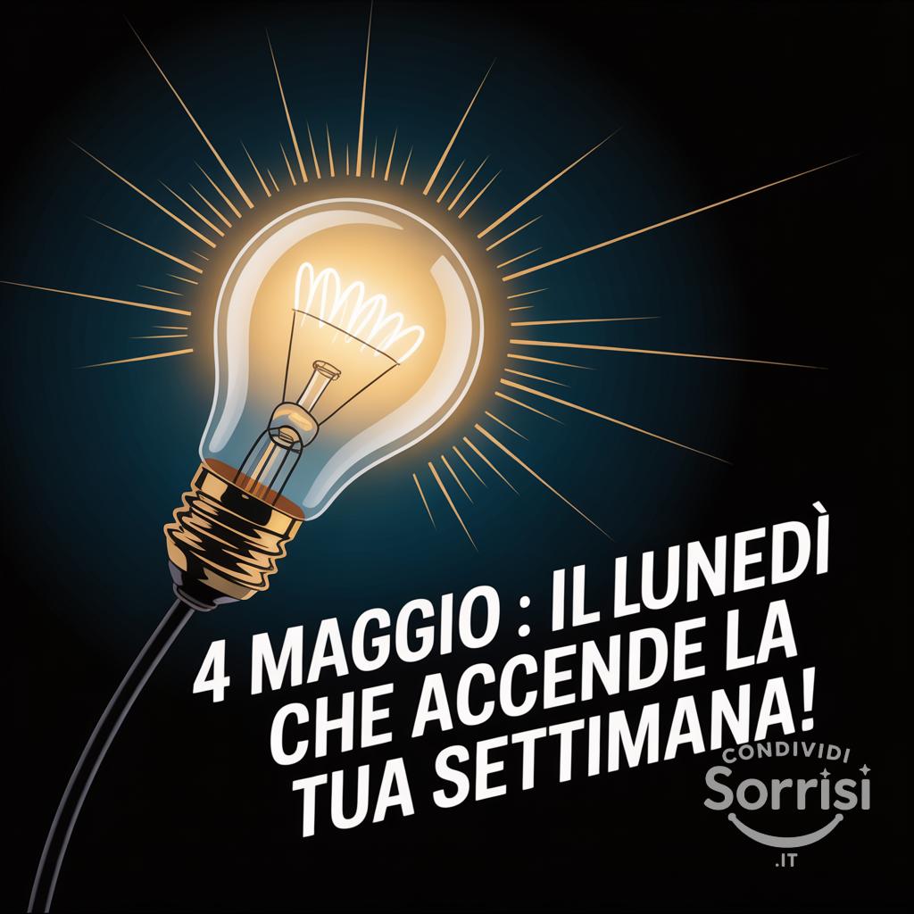 4 Maggio : Il lunedì che accende la tua settimana!
